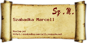 Szabadka Marcell névjegykártya